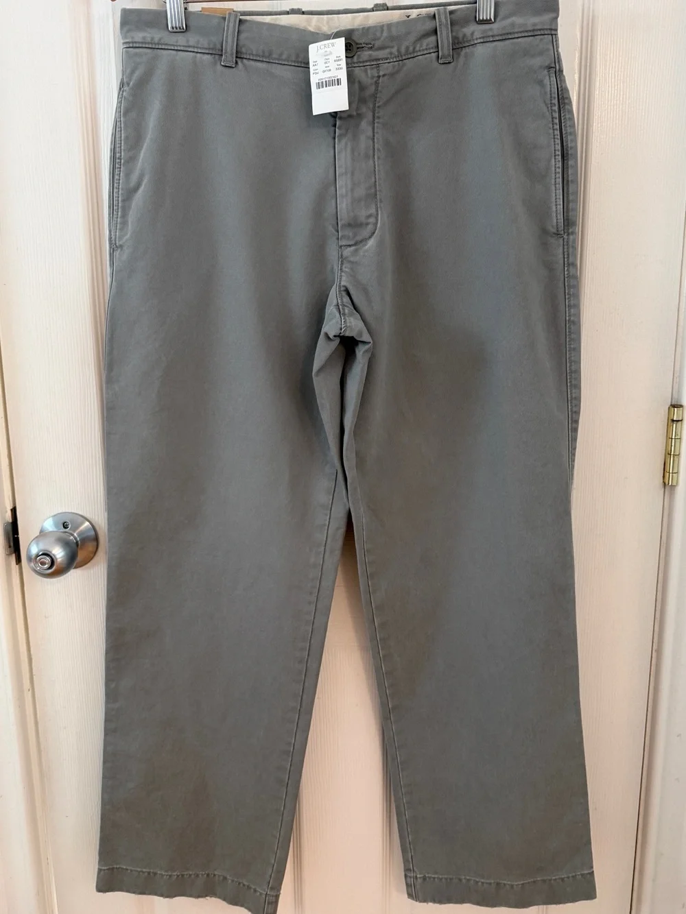 NWT J. Crew Broken-In Chino Pants 65891 Grey Size 33x30